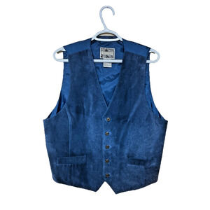 PROPERTY Vintage Blue Suede Vest Size Large